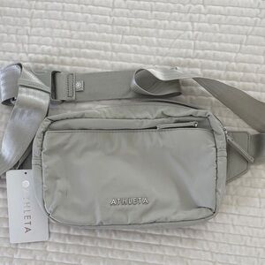 NEW with TAG Athleta Silver Belt Bag